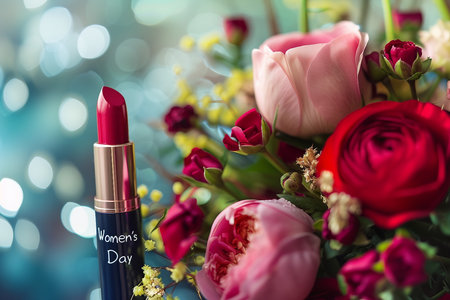 Celebrating Women: Flowers, Lipstick, Heartの素材