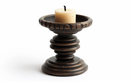 Opulence Candle On White Background..の素材