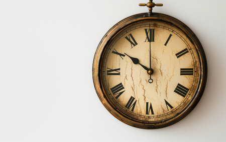 Clock Opulence Elegance On White Background..の素材