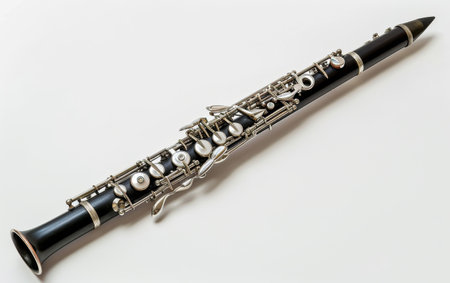 Clarinet Harmony On White Background..の素材
