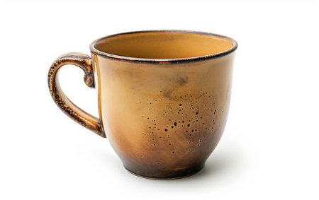 Modern White Coffee Mug On White Background..の素材
