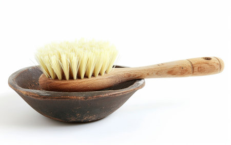 Modern Dish Brush On White Background..の素材