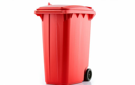 Garbage Bin On White Background..の素材
