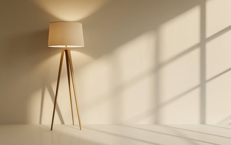 Floor Lamp for a Stylish Home On White Background..の素材