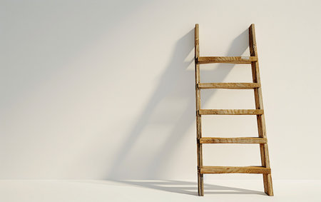 Ladder for Home Use On White Background..の素材