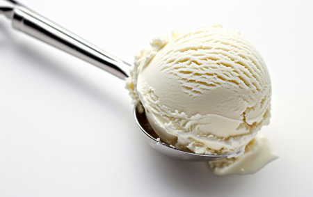 Ice Cream Scoop On White Background..の素材