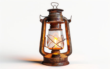 Lantern Elegance On White Background..の素材