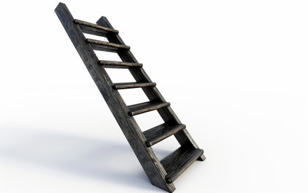 Ladder for Home On White Background..の素材