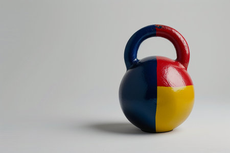 Kettle bell On White Background..の素材