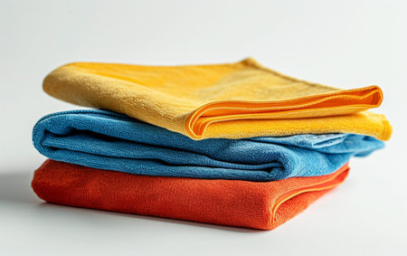 Stylish Microfiber Cloth On White Background..の素材