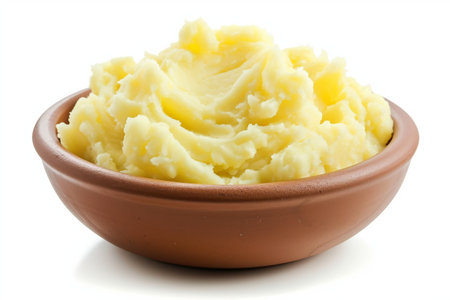 Mashed Potatoes On White Background..の素材