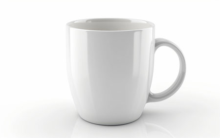 Modern Coffee Mug On White Background..の素材