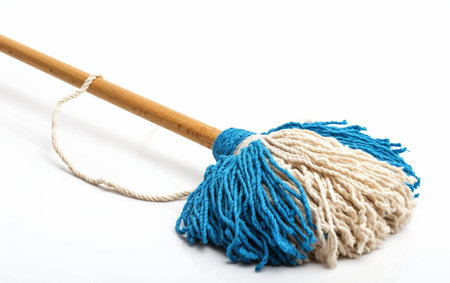 Stylish Mop in a Neat On White Background..の素材