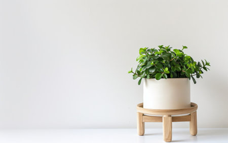 Plant Stand On White Background..の素材