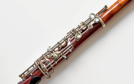 Oboe Harmony Elegance On White Background..の素材