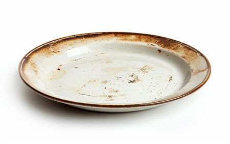 Plate for a Table On White Background..の素材