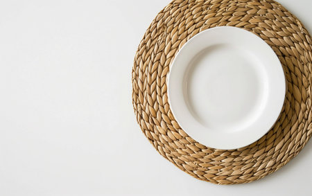 Placemat for a Stylish Setting On White Background..の素材