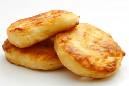 Potato Scones On White Background..の素材