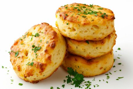 Chronicles of Potato Scones On White Background..の素材