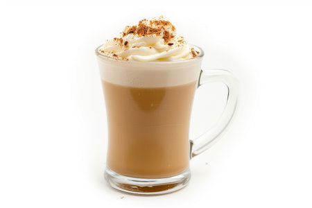 Latte On White Background..の素材