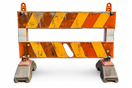 Barrier On White Background..の素材