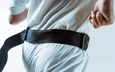 Running Belt for a Sporty Workout On White Background..の素材