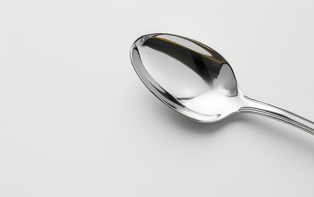 Soup Spoon On White Background..の素材