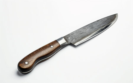 Steak Knife On White Background..の素材