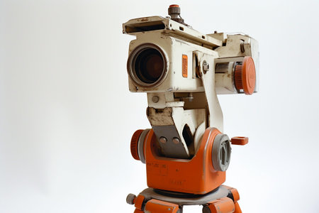 Surveyor's Total Station On White Background..の素材