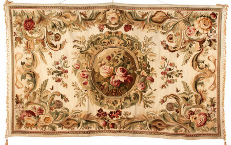 Tapestry Elegance On White Background..の素材