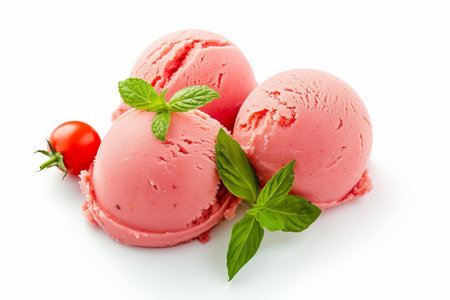 Ice Cream On White Background..の素材