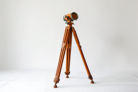 Chronicles of Surveyor's Tripod On White Background..の素材
