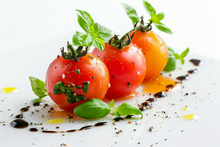 Chronicles of Tomato Confit On White Background..の素材