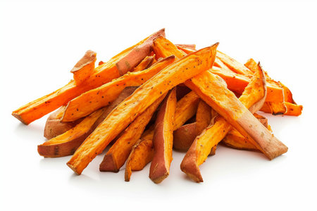 Potato Fries On White Background..の素材