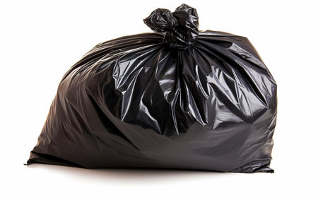 Trash Bag Efficient On White Background..の素材