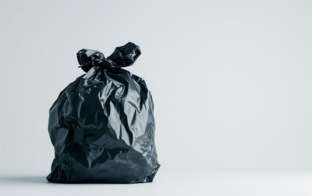 Minimalist Trash Liner On White Background..の素材