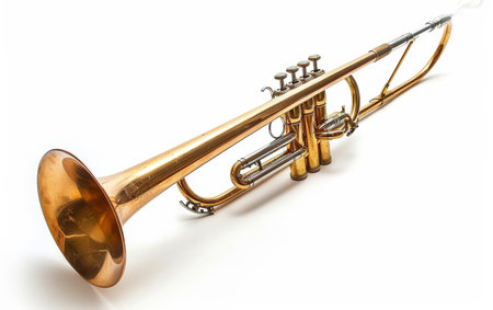 Trombone On White Background..の素材