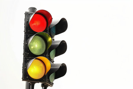 Traffic Light On White Background..の素材