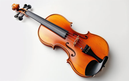Violin Harmony On White Background..の素材