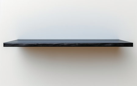Wall Shelf Elegance On White Background..の素材