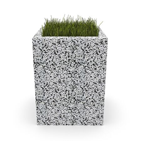 Floral vase of marble crumb Kil 3d renderの写真素材