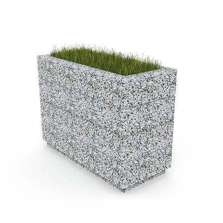 3D flower pot renderの写真素材