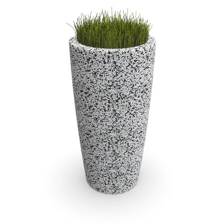 3D flower pot render lion 80の写真素材