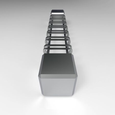 3d image of Bicycle Parking qube side view 4の写真素材