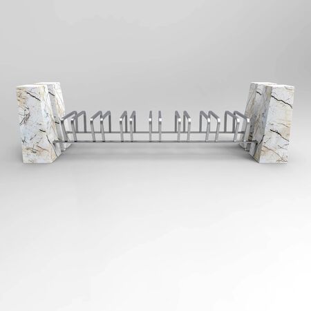 3d image of Bicycle Parking Rimini front view 10の写真素材