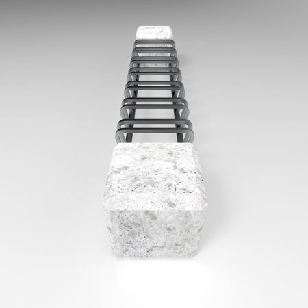 3d image of Bicycle Parking qube side view 11