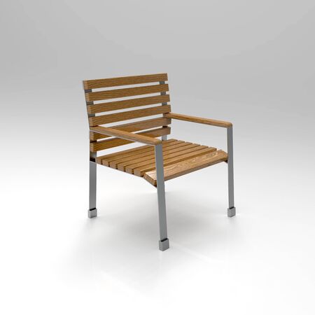 3d image park chea classic metall and woodの写真素材