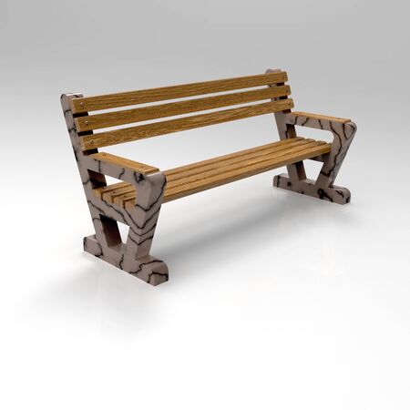 3d image bench Betonbank Bitumaの写真素材