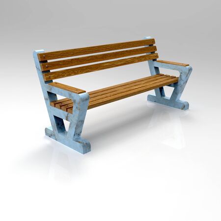 3d image bench Betonbank Bitumaの写真素材