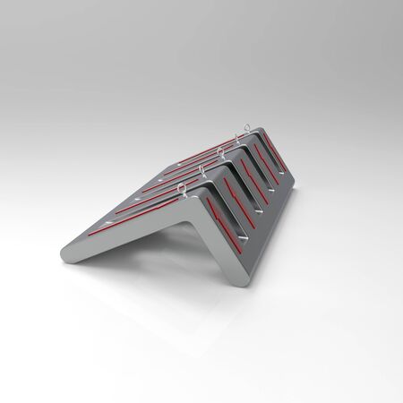 3d image of a Bicycle Parking lotの写真素材